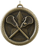 2" VM Series Lacrosse Award Medals on 7/8" Neck Ribbons