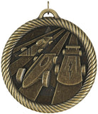 2" VM Series Pinewood Derby Award Medals on 7/8" Neck Ribbons