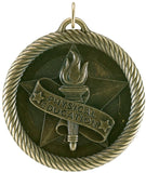 2" VM Series Physical Education Award Medals on 7/8" Neck Ribbons