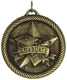 2" VM Series Graduate graduation Award Medals on 7/8" Neck Ribbons
