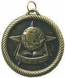 2" VM Series Social Studies Award Medals on 7/8" Neck Ribbons