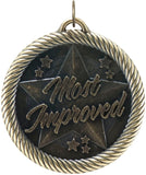 2" VM Series Most Improved Award Medals on 7/8" Neck Ribbons