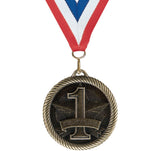 2" VM Series 1st Place Medals on 7/8" Neck Ribbons