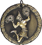 2" XR Series Cheerleader Award Medals on 7/8" Neck Ribbons