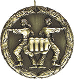 2" XR Series karate martial arts Award Medals on 7/8" Neck Ribbons