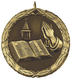 2" XR Series church religious Award Medals on 7/8" Neck Ribbons