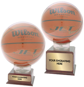Basketball Clear Globe Display Case on Trophies | 2 SIZES