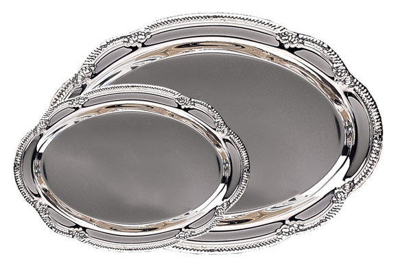 Engravable Silver Plated Oval Award Tray | 2 SIZES