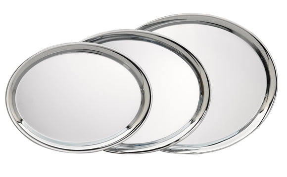 Engravable Oval Silver Plated Award Tray | 3 SIZES