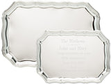 Engravable Rectangle Chrome Plated Award Tray | 2 SIZES