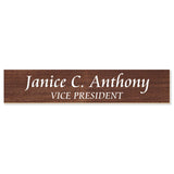 LA Trophies - Wall / Door Plastic Nameplate with Adhesive Back PLATE ONLY | 2 SIZES | 3 FONTS | 12 COLORS