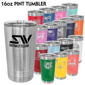 16 oz. Polar Camel PINT Style Tumblers with Slider Lid | 16 Colors Available