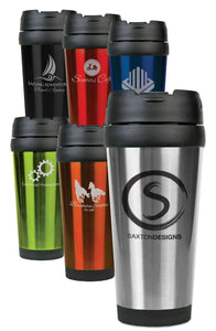 16 oz. Stainless Steel Travel Mugs | 6 Colors Available