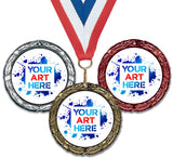 2" XR Series Insert Medals on 7/8" Neck Ribbons | FULL COLOR
