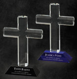 GreyStone Crystal Cross Awardon Colored Crystal Base | 2 COLORS