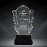 GreyStone Clear Coronet Style Acrylic Awards with Snap-In Weighted Plastic Bases | 3 SIZES