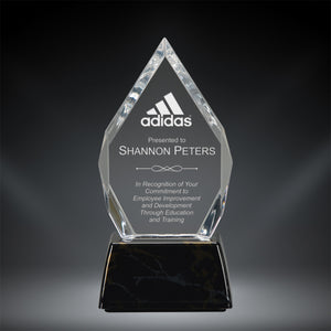 GreyStone Diamond Style Acrylic Award with Snap-In Weighted Plastic Bases | 2 COLORS | 3 SIZES