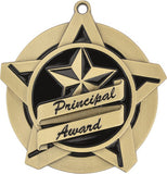 2-1/4" Super Star Series Award Principal's Award Medals on 7/8" Neck Ribbons