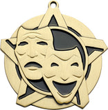 2-1/4" Super Star Series Award Drama Medals on 7/8" Neck Ribbons