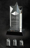 GreyStone Star Tower Crystal Award on Black Base | 3 SIZES