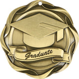 3" Fusion Graduate Graduation Award Medals on 1-1/2" Wide Neck Ribbons