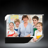 GreyStone Clear Magnetic Photo Frame with Black Accents, can be used both Horizontal and Vertically