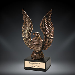 GreyStone Traditional Gold Eagle Resin on Black Base | 3 SIZES