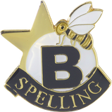 Die Struck Enamel Filled Spelling Bee Lapel Pin