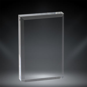 GreyStone 1" thick Clear Canvas Style Beveled Edge Acrylic Award | 3 SIZES