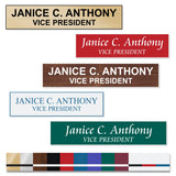 LA Trophies - Wall / Door Plastic Nameplate with Adhesive Back | 2 SIZES | 3 FONTS | 12 COLORS