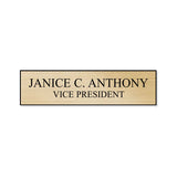LA Trophies - Wall / Door Plastic Nameplate with Adhesive Back PLATE ONLY | 2 SIZES | 3 FONTS | 12 COLORS