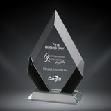 GreyStone Cambridge Diamond Crystal Award with Black Accents | 3 SIZES