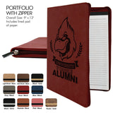 Customizable Leatherette 9" x 12" Portfolio with Zipper and Paper Pad | 11 COLORS