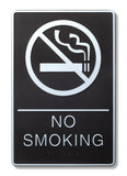 ADA Compliant 6" x 9" Black Sign - No Smoking