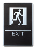 ADA Compliant 6" x 9" Black Sign - Exit