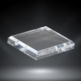 GreyStone Clear Beveled Edge Square Paperweight | 2 SIZES