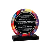 Premier - Watercolor Inspired Round Acrylic Award | 2 SIZES