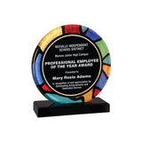 Premier - Stained Glass Inspired Round Acrylic Award | 2 SIZES