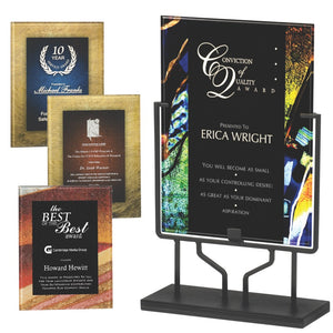 Premier - Artistically Inspired Plaques in Black Iron Stand | 4 COLORS
