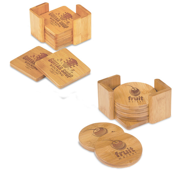 Bamboo 6-Coaster Sets | 2 OPTIONS