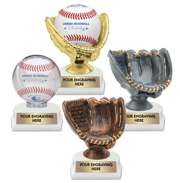 Baseball Ball Holder and Glove Trophies | 4 STYLES