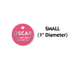Pink Round Circle Pet Identification Tags for All Size Dogs and Cats | FREE SHIPPING!
