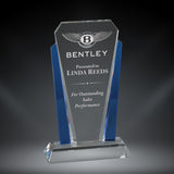 GreyStone Bethesda Style Crystal Award with Colored Side Accents | 4 COLORS | 3 SIZES