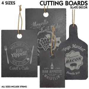 Slate Stone Rectangle Cutting Board Decor | 4 SIZES