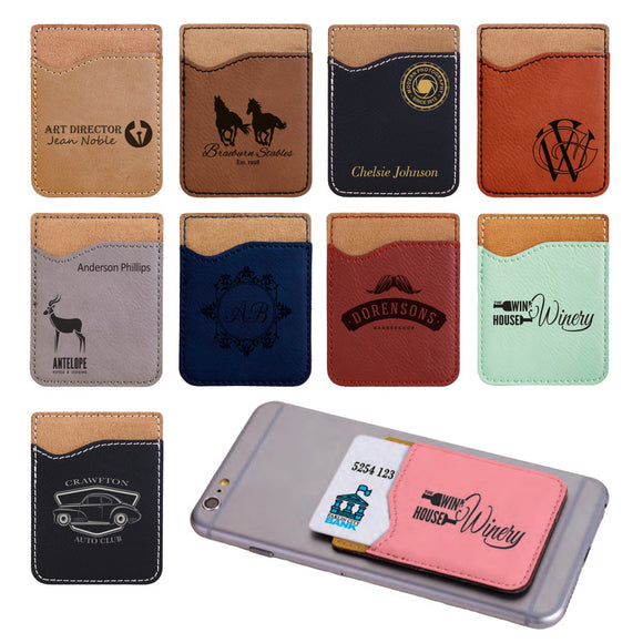 Customizable Leatherette Cell Phone Wallet | 11 COLORS