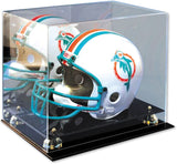 Mirrored Display Case with Elevated Platform for Regulation Size Football Helmet