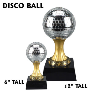 Disco Mirror Ball Resin Statue Dance Award Trophy | 2 SIZES