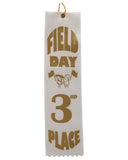 3rd Place - 2" x 8" Field Day Event Ribbons with card on back 