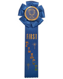 1st Place - 2" x 11-1/2" Rosette Style Event Place Ribbons with Card on Back 
