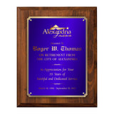 LA Trophies - Extra Large Size Plaque with Solid Color Plate and GOLD Engraving - 12x15 | 5 PLATE COLORS